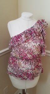 Paper Tee Multicolored One Shoulder Top